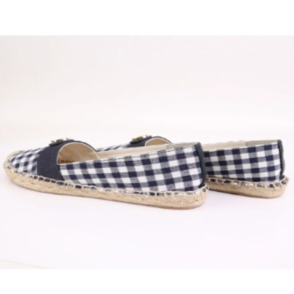 Tory Burch Beacher Brigh Navy Espidrilles Flats Jute Leather Designer #715 - Picture 11 of 16